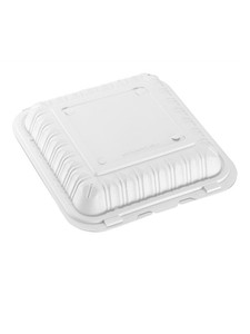 Mineral Filled Hinged MFPP Corner <strong>Lock</strong> Disposable 3 Compartment Food <strong>Container</strong> 8 Inch Plastic Take Out One <strong>Time</strong> Food <strong>Container</strong> - Product Image 2