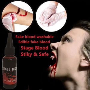 Halloween lavable vampiro salpicaduras de sangre maquillaje realista comestible falso sangre Gel para ropa boca ojos <span class=keywords><strong>Zombie</strong></span> efectos especiales - Product Image 3
