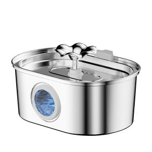 Fuente de agua para <span class=keywords><strong>gatos</strong></span> con ventana de nivel de agua Fuente ultra silenciosa de acero inoxidable para perros Dispensador de agua para mascotas Producto para <span class=keywords><strong>gatos</strong></span> - Product Image 2