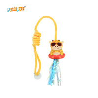 Jouet suspendu pour chaton Famipet, nouveau design animalier thème été, en peluche douce avec ventouse et herbe à chat