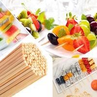 Brochettes de barbecue longues en bambou naturel de qualité alimentaire, écologiques, biodégradables, pointues, portables pour camping en extérieur et grillades au charbon de bois