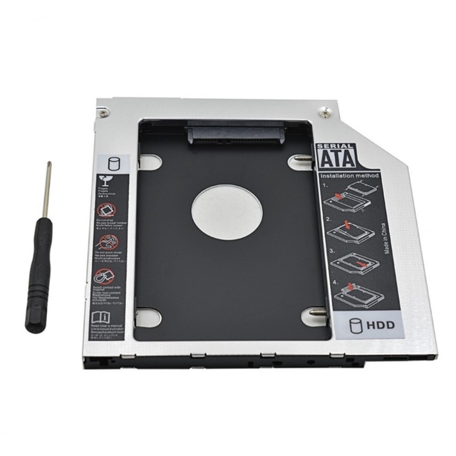 Support Custom Size 9.5mm Second HDD Caddy 2.5" SATA Mechanical SSD All-aluminum Bracket Customized Expanding Laptop Storage