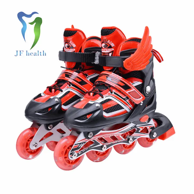 Custom outdoor full set flash roller skates adjustable inline roller skates speed skating shoes for children