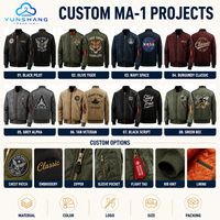 Chaqueta Bomber Americana Retro Vintage MA1, Ropa de Trabajo Funcional, Chaqueta de Moda para Hombre, Estilo Urbano, Cuello Alto, Invierno