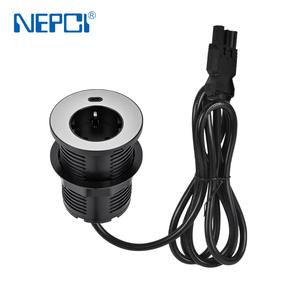 Prise de bureau compacte et peu encombrante de type E.U Pop-up Outlet avec connexion GST18, avec charge Type C 65W - Product Image 1