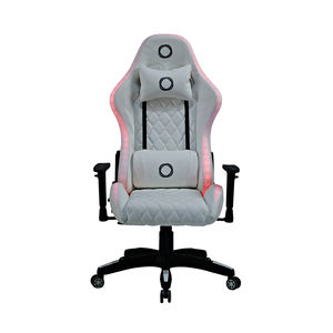 Vente en gros <span class=keywords><strong>Fauteuil</strong></span> de jeu RVB en cuir pour ordinateur <span class=keywords><strong>Fauteuil</strong></span> de jeu de bureau LED à dossier haut pivotant style course - Product Image 1