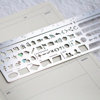 Outil de scrapbooking de haute qualité pour bullet journaling, marque-page en métal personnalisé en acier inoxydable argenté