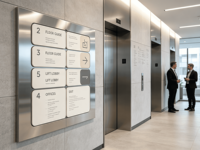 Pylônes de signalisation directionnelle à 6 voies en profilé aluminium pour bandes LED, pour l'extérieur, hôtels, centres commerciaux, parkings