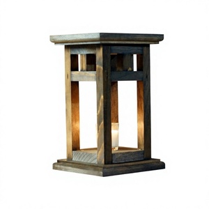 Farol de Madera Decorativo Hecho a Mano con Paneles de Vidrio para Bodas, Festivales, Cumpleaños, San Valentín, Navidad - Product Image 3