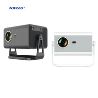 Projecteur LCD Topleo 1080P avec mise au point automatique, correction trapézoïdale 6D, Android 14, Wi-Fi double bande, USB pour chambre à coucher, salon, projecteur de films