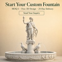 Fontaine en marbre Lishi, statue Hymenaeus, torche, couronne, OEM, ODM, devis personnalisé, design 3D, éclairage laser RGB pour hôtel, étanche IP68
