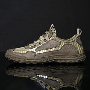 Zapatos de Hombre Hechos a Mano, de Cuero Genuino, con Cordones de Malla, Transpirables, con Suela de Goma, para Todas las Estaciones, para Montañismo, Viajes y Deportes al Aire Libre - Product Image 2