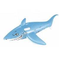 Balle gonflable en PVC en forme de requin pour enfants, flotteur de piscine, capacité 20 kg+, 105,5 cm