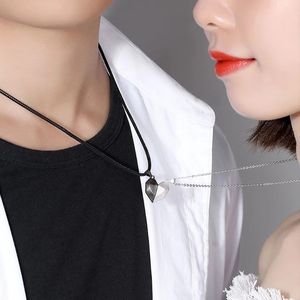 Mode coréenne collier de <span class=keywords><strong>couple</strong></span> magnétique pour amoureux gothique Punk coeur pendentif collier pour hommes femmes colliers fête cadeau bijoux - Product Image 4