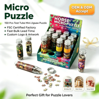 Puzzle éducatif en gros, type micro-tubes, 501-1000 pièces, mini poche, peintures célèbres, puzzle miniature portable pour bureau