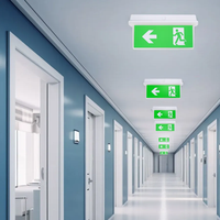 Panneau de sortie de secours LED 8W IP65 étanche en PC, boîtier de signalisation d'urgence LED, fabrication OEM ODM, panneau de sortie personnalisé pour escalier