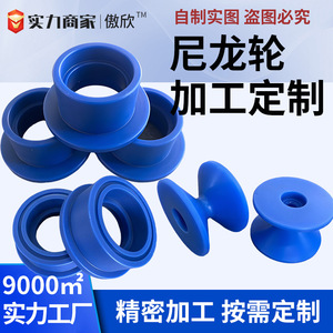 Polea de Nylon Aoxin Azul, Rodillo de Plástico Resistente al Desgaste para Uso Industrial y Agrícola, Piezas de Hardware Mecánico - Product Image 3