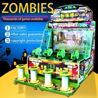 Grande simulation d'arcade de tir de zombies à quatre joueurs avec pistolets à eau pour équipement de parc d'attractions