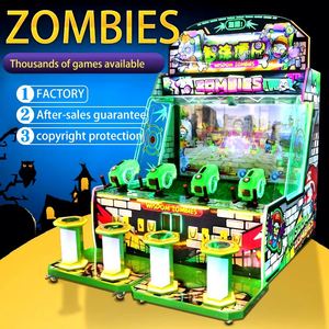 Grande simulation d'arcade de tir de zombies à quatre joueurs avec pistolets à eau pour équipement de parc d'attractions - Product Image 3