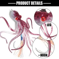 Spinpoler 110g 150g 200g TPR Octopu Leurre De Pêche En Plastique Squid Grand Jeu Artificiel Doux Appât En Métal Jig Queue Assist Crochet Tackle
