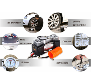 Portable <b>Mini</b> 12V Car <b>Air</b> Pump Heavy Duty Dual Cylinder Tyre SUV Tire <b>Compressor</b> MT90000 ABS Material <b>Air</b> Pump MT90000 MT90000 M - Product Image 4