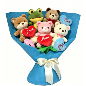 Customized <b>Cute</b> Plush flower bouquet, Teddy <b>bear</b> bouquet ,Frog plush bouquet, Valentine’s plush bouquet, Giftable plush bouquet - Product Image 4