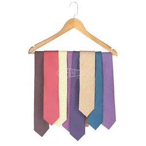 Dasi pola geometris merah muda ungu biru dasi bintang pria dasi sutra merah dasi cetak pria coklat