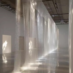 Rideau de scène pour fête de <span class=keywords><strong>mariage</strong></span>, draperie en gaze d'eau, toile de fond YMOTECH SM-001, style romantique, 1 mètre, décoration de fête DIY - Product Image 1