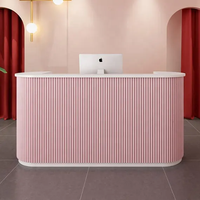 Bureau de réception de salon en bois moderne et durable sur mesure pour hôtel et hôpital, design de luxe platine
