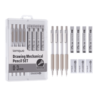 Crayon mécanique élégant blanc ivoire 0,3 mm à mine extra fine, crayon de dessin professionnel pour un dessin précis, fournitures artistiques