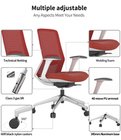 SITSTAR Chaise de bureau ergonomique en maille pour personnel, chaise de réception visiteur AJHL2005001169FT EN1335 ODM