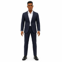 Costume d'affaires Anime à l'échelle 1/6 pour figurine masculine, tenue formelle amovible pour poupées de collection