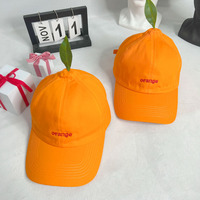Nieuwigheid Oranje Fruit Baseball Cap Katoen Grappige Gag Hat Halloween Kostuumfeest Gebogen rand Hoofddeksels voor volwassenen