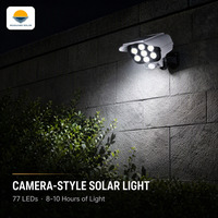 Vente en gros de lampes murales solaires à LED avec télécommande, rechargeables, étanches, pour extérieur, jardin, maison, sécurité, dissuasion, fausse caméra