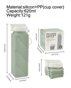 Nouvelle tasse 2024, nouvelle production, bouteilles faciles à transporter, écologiques, pour l'escalade, le camping, tasse pliable, bouteille d'eau pliable - Product Image 4