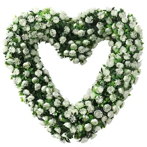 結婚式の壁のドアの家の装飾のための人工ハート型ハンギングスタイルリース - Product Image 6
