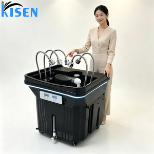 Kisen <b>Portable</b> Head Spa Bed with Water Circulation Waterfall Shower Multi-functional Salon Hair Washing Basin for Hair Treatment - Product Image 2