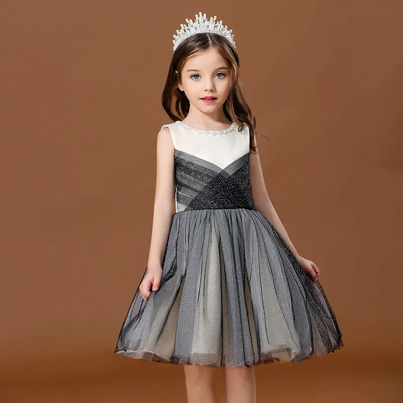 Robe de Communion pour filles, tenue de bal noire et vierge marie, vêtements de mariage, pour enfants de 12 ans, dmffrt