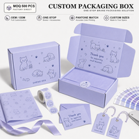 Boîtes d'expédition en papier violet personnalisées pour cadeaux, boîtes d'expédition rapides, emballages d'expédition express avec logo
