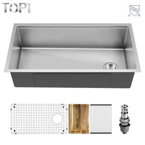Fregadero de cocina moderno de acero inoxidable 304 para empotrar, con un solo tazón <span class=keywords><strong>grande</strong></span> y profundo, de uso comercial - Product Image 1