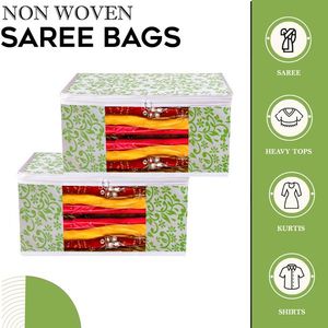 Green Patti Saree Pouch Work Saree Cover For Womens In Wholesale Price High Quality Transparent Saree <b>Storage</b> <b>Bag</b> - Product Image 4