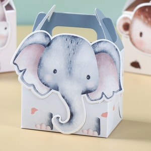 Jungle Animal papier boîte à bonbons fête d'<span class=keywords><strong>anniversaire</strong></span> décoration cadeau emballage boîte sauvage un bébé douche cadeau boîte pour enfants <span class=keywords><strong>anniversaire</strong></span> - Product Image 6