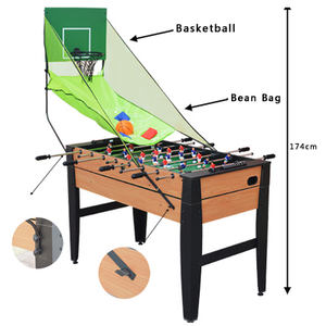 Table de <span class=keywords><strong>jeu</strong></span> combinée Table multi-jeux 6 en 1, livrée avec billard, hockey, tennis de table, baby-foot, pouf, TM-2068 de basket-ball - Product Image 1