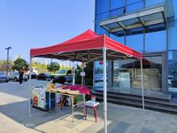 Parasol d'extérieur 3x3m, auvent en toile étanche 2x2m, petite tente rétractable pliable