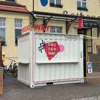 10ft Mini Pop-up En Acier Pliant Conteneur Boutique/Kiosque pour Café/Bar pour Hôtels Restaurants et Cuisine