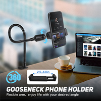 Support de micro de bureau à col de cygne flexible S-R02 universel 3/8 \ "5/8 \" Type de clip d'adaptateur à vis pour Shure autres accessoires de téléphone micro