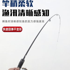 Ultra Soft Lure Fishing Rod Solid Handle Straight Grip For Freshwater Ocean Beach Casting Rod SIC Guides Export Quality - Product Image 2