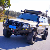 Pare-chocs tout-terrain Patrol Y61 en acier durable, barres de protection avant 4x4 avec supports de treuil et feux LED