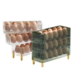 Seçim eğlenceli buzdolabı yan kapı ile depolama artefakt döner yumurta kutusu yumurta rafı yumurta saklama kutusu