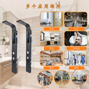Integrated <b>Shower</b> Panel Electric Water Heater 8.5-12KW Touch <b>Control</b> Wall Mounted Stainless Steel LCD Display - Product Image 3